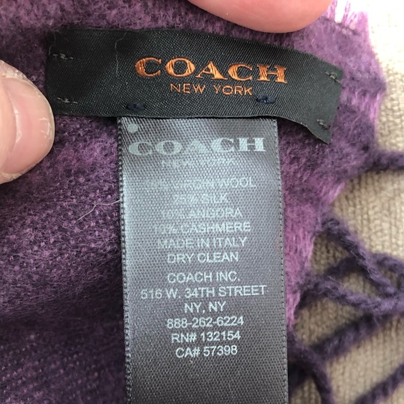 Coach Signature Logo Scarf  Wool/Silk/Cashmere - Picture 2 of 2